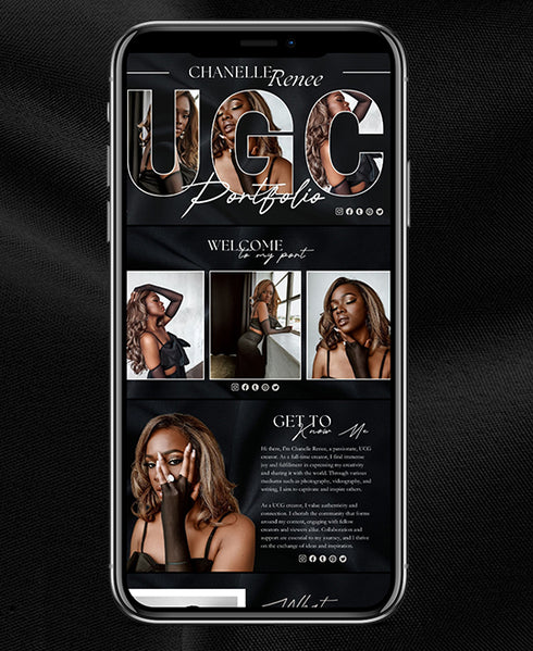 Drag & Drop Creator Portfolio For Influencer, UGC & Content 10 page Template