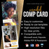4 Image Model Comp Card templates + CANVA Editable