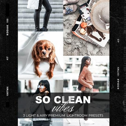 So Clean Vibes - 3 Airy Premium Lightroom Preset (For Mobile & Desktop)